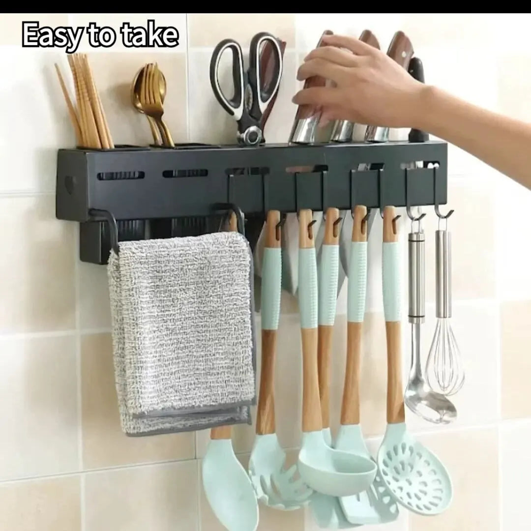 Wall-Mounted Kitchen Storage Rack